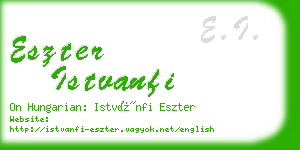 eszter istvanfi business card